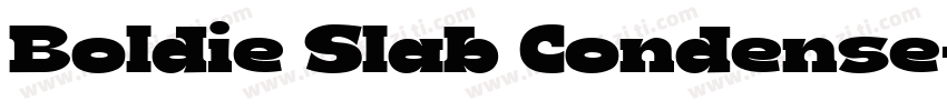Boldie Slab Condense字体转换